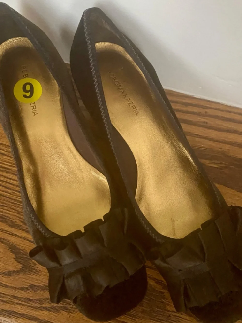 BCBGMaxAzria black velveteen designer